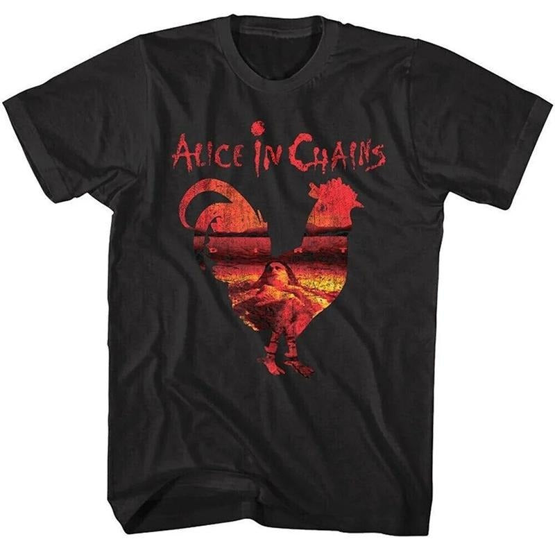 Alice In Chains Rooster Dirt Layne Staley Rock T-shirt, Unisex All Sizes Menswear Top