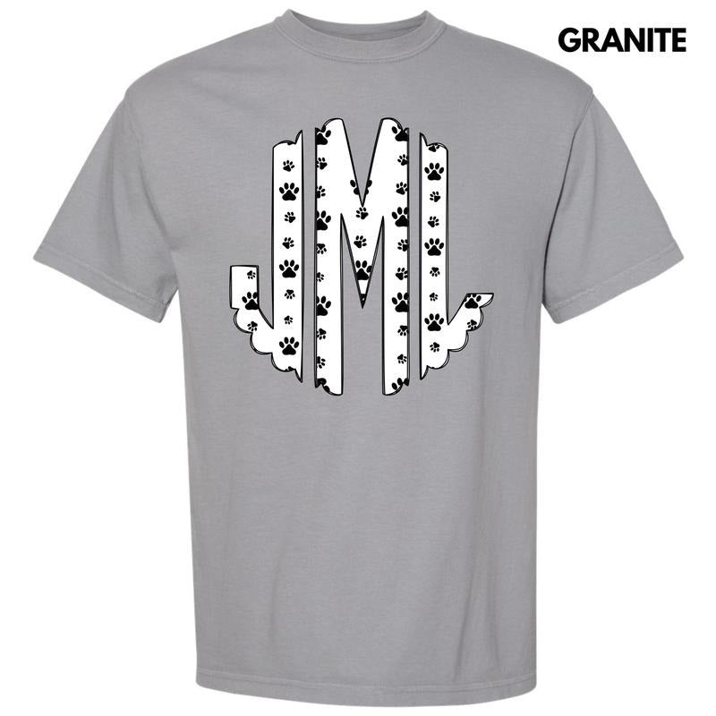 All Paws Monogram Comfort Colors T-Shirt 'NLB'