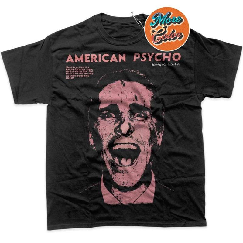 American Psycho Horror Shirts, Cotton Unisex T-shirt, Crew Neck, Size S- 3XL, Menswear Top, Womenswear Top Underwear Streetwear