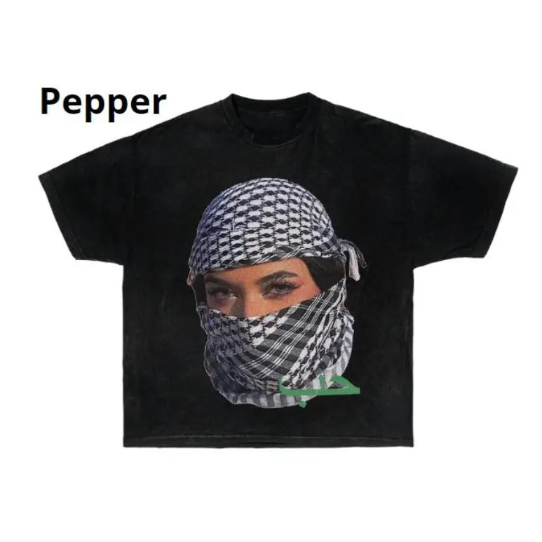 Arab V2 T-Shirt Cotton Unisex T-Shirt, Crew Neck, Size S- 3XL, Menswear Top, Womenswear Top Underwear Streetwear Tshirt Round Neck Tropical Casual