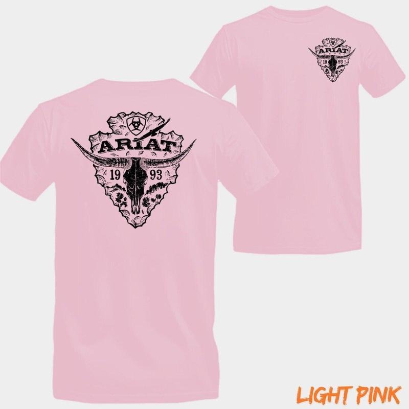 Ariat T-shirt - Rustic Western-Inspired Classic Ranch Wear with Rustic Charm, Rodeo Vibes Streetwear Shortsleeve Tropical Casual Crewneck Man