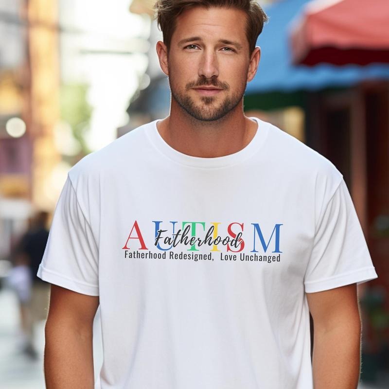Autism Fatherhood TShirt, Minimalist Autism Awareness Tee, Autism Dad Gift, Supportive Parent Shirt, Autism Father Love, Autism Advocate