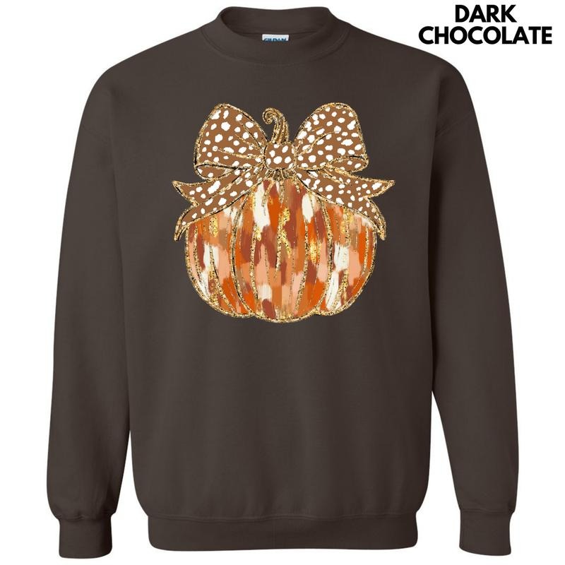 Autumn Brushstroke Pumpkin Sweatshirt 'NLB'
