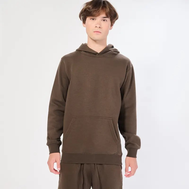 Axism Men's Plain Pullover Hoodie - Big & Tall Sizing - Cotton Polyester Blend - Long Sleeves - Casual Comfort - Fleece, Minimalist Classic Menswear Outfit Sweatshirts Tops