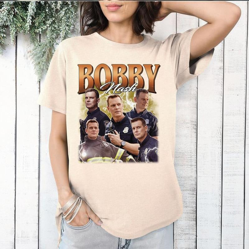 BOBBY NASH Shirt, 9-1-1 Tv Show, Bobby Nash Tee, Bobby Nash Fan, 9-1-1 Bobby, Firefighter Shirt, TV Show Merch, 9-1-1 Cast, First Responder