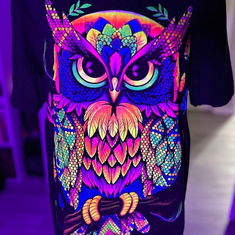 Baby owl T-shirts Black Cotton