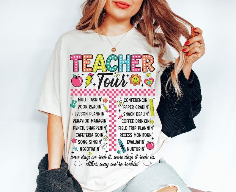 Back To School Tour Retro Teacher Tour T Shirt, ABCD Teacher Tour Shirt, Back To School, End of Year Shirt, Teacher Gift, Teacher T shirt Sublimation, Elementary School