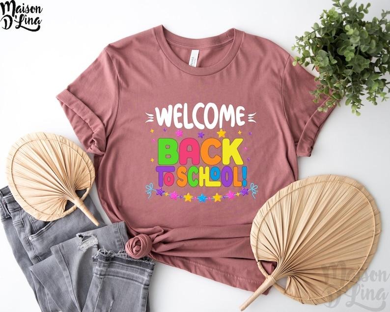 Back To School Welcome Back to School T Shirt Sweater Hoodie, Hello School Shirt, First Day Of School Tee, Gift For Student, Teacher Shirt, Kindergarten Tee