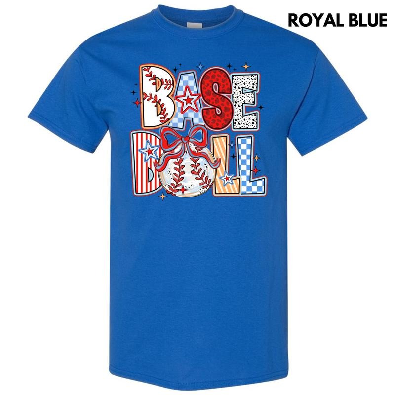 Baseball Crazy Pattern Gildan Short Sleeve T-Shirt 'NLB'