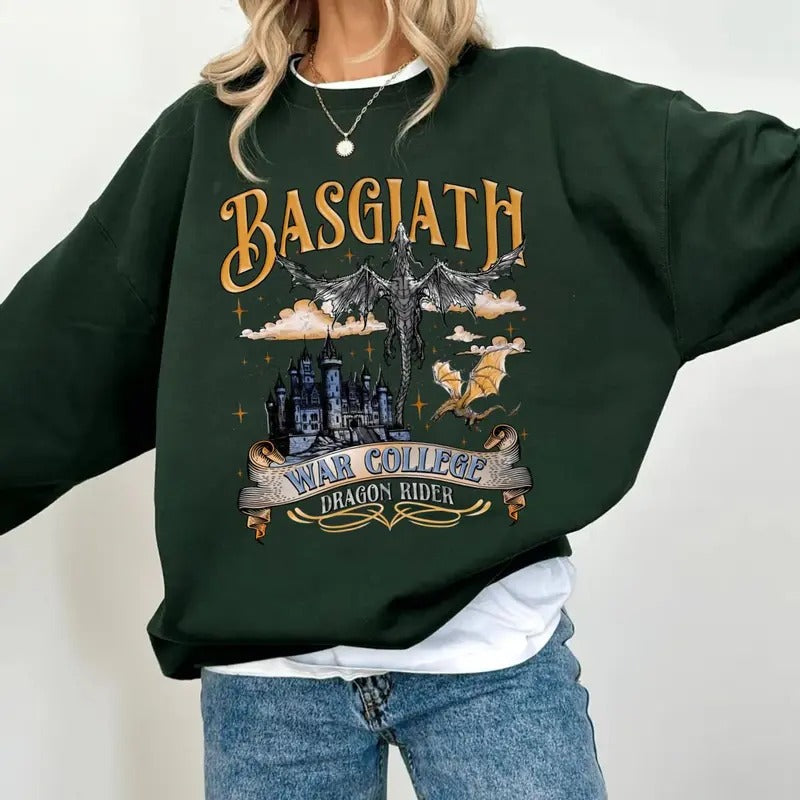 Basgiath War College Shirt, Dragon Rider, Fourth Wing Shirt, Violet Sorrengail, Dark Academia Tee, Fly Or Die, Riders Quadrant Pullover Tee