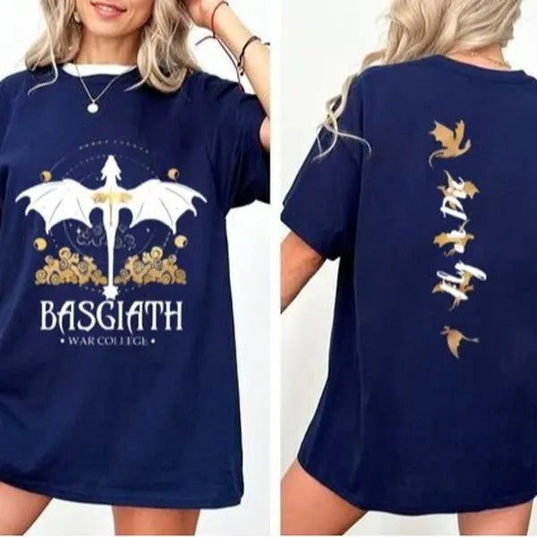 Basgiath War College Shirt, Fourth Wing Sweatshirt, Iron Flame T-Shirt, Dragon Rider Shirt, Book Lovers Sweatshirt, Acotar Merch