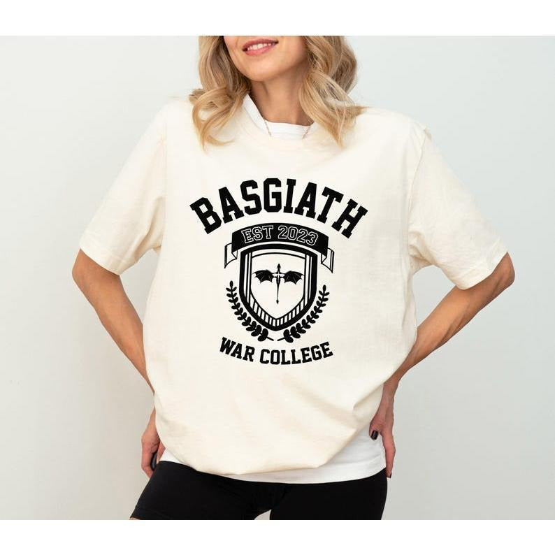 Basgiath War College Shirt, Fourth Wing Tee, Dragon Rider, Riders Quadrant, Violet Sorrengail, Xaden Riorson, Fantasy reader,Bookish Shirt