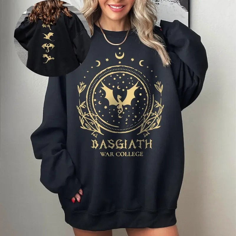 Basgiath War College Sweatshirt, Bookish Sweatshirt,Fourth Wing Sweatshirt,Dragon Rider Hoodie,Rebecca Yoros Hoodie,Fourth Wing, Book Hoodie