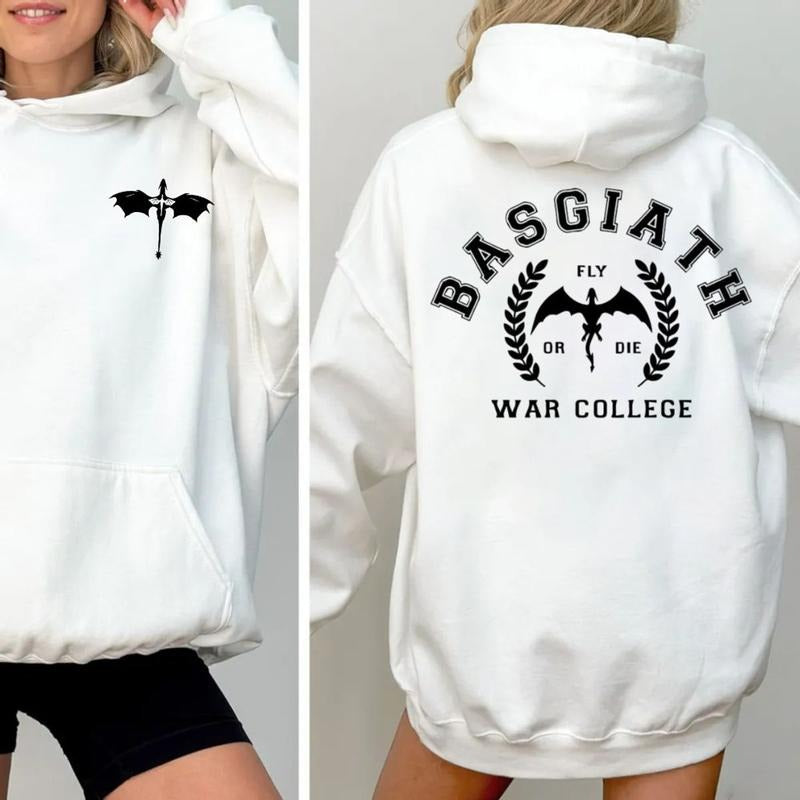 Basgiath War College Sweatshirt, Fourth Wing Shirt, Dragon Rider Hoodie, Iron Flame And Onyx Storm, Basgiath War College, Unisex Sweater Pullover Tee