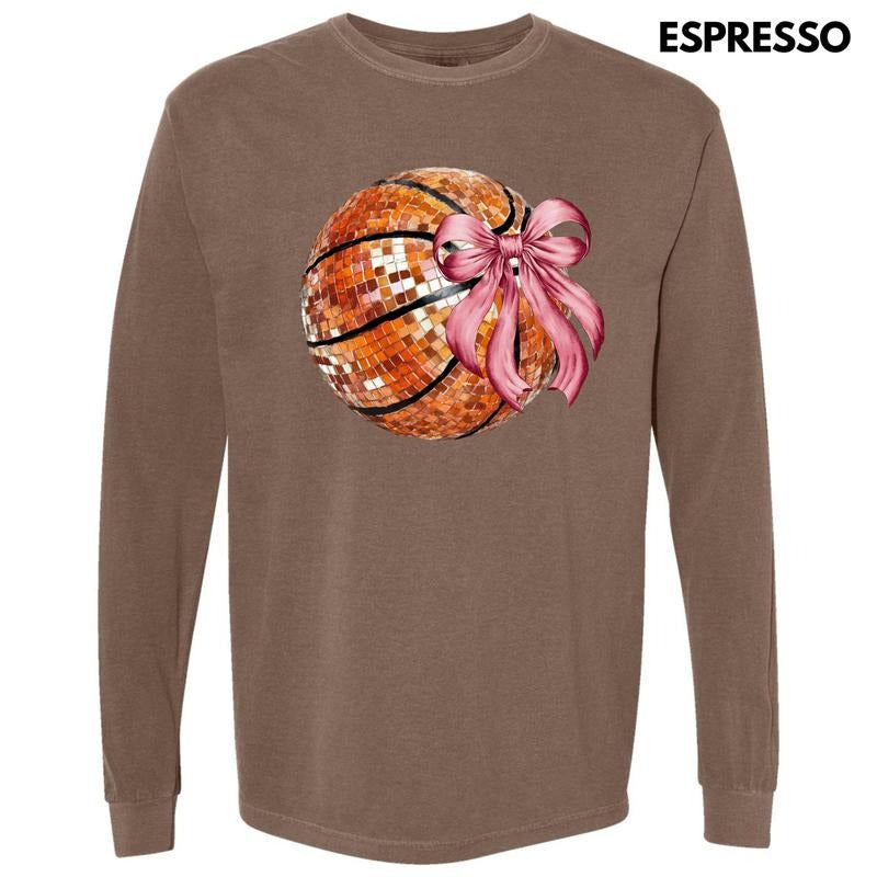 Basketball Dazzling Disco Long Sleeve Comfort Colors T-Shirt 'NLB'