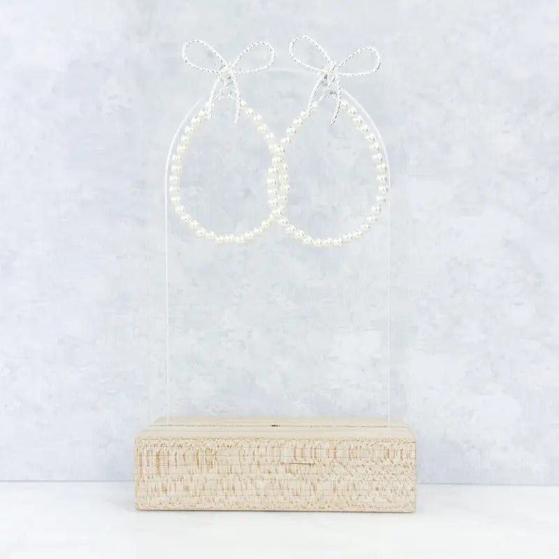 Beads & Bows Hoop Earrings