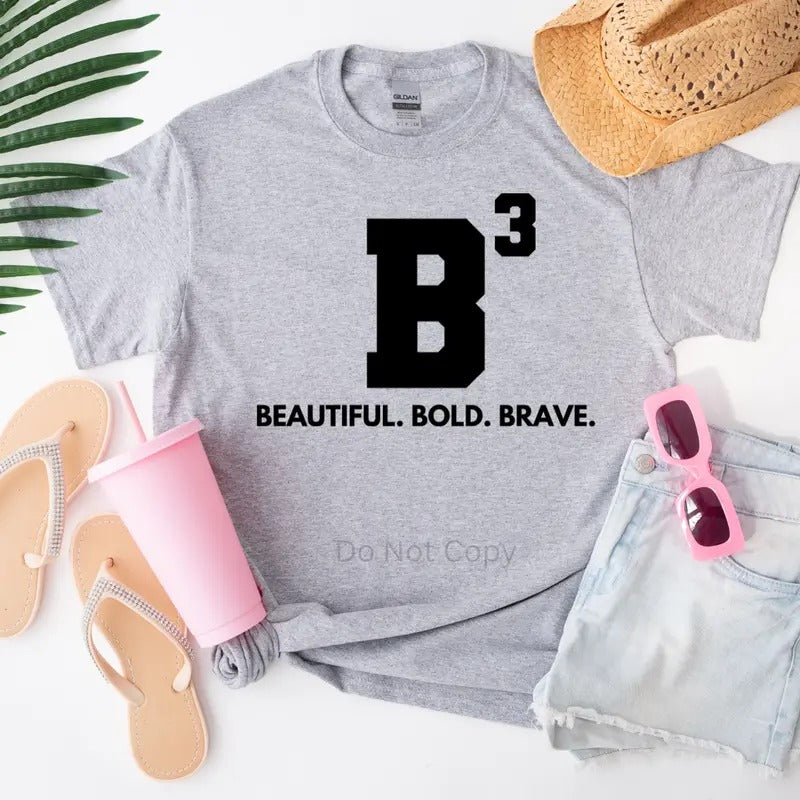 Beautiful Bold Brave Screen Print Transfer