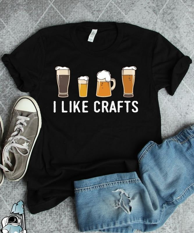Beer Shirts, Beer Gifts, I Like Crafts Beer Shirt, Homebrewer Shirts, Brewery Shirts, Beer Lover Shirts