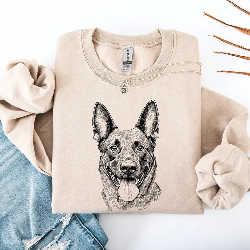 Belgian Malinois, Dog Lover Apparel, Pet, Dog Breed, Cute Sweatshirt, Crew Neck, Women's, Crewneck