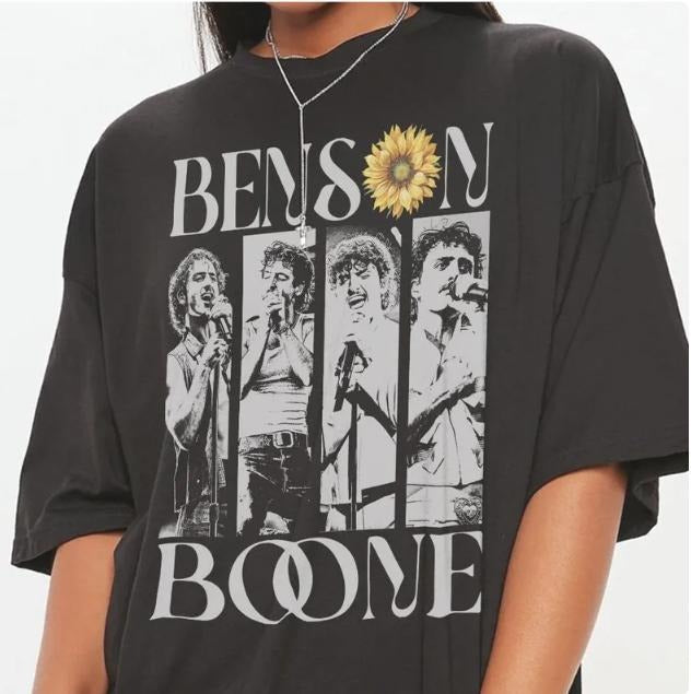 Benson Boone Vintage Tee - Unisex 2025 Tour Gift - Shop Now! Cotton Fabric