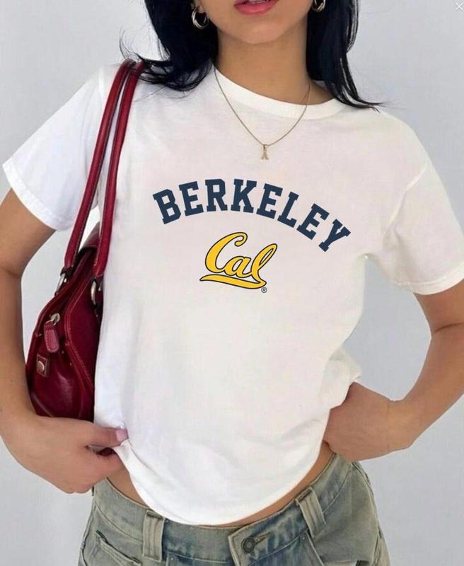 Berkeley Vintage Sport Teams NCAA Collection Unisex Crewneck Black Baby Tee, Graphic Team Collection Baby Tee, Gift For NCAA Fans