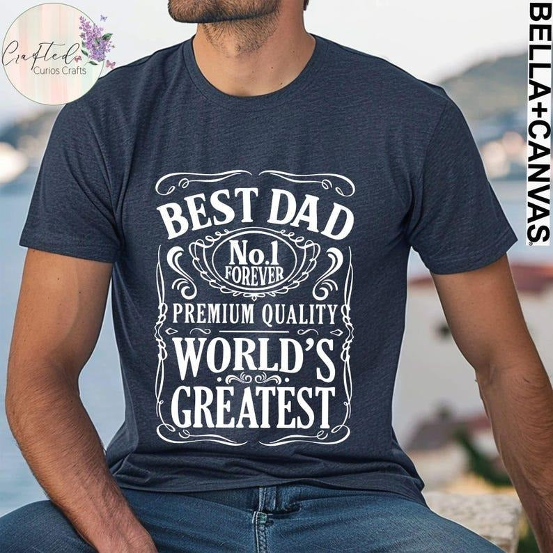 Best Dad Shirt - World's Greatest Dad Tee, No.1 Dad Gift, Father's Day T-shirt, New Dad Gift, Premium Quality Dad Birthday Shirt