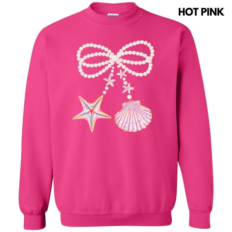 Big Seashell & Starfish Bow Sweatshirt 'NLB'
