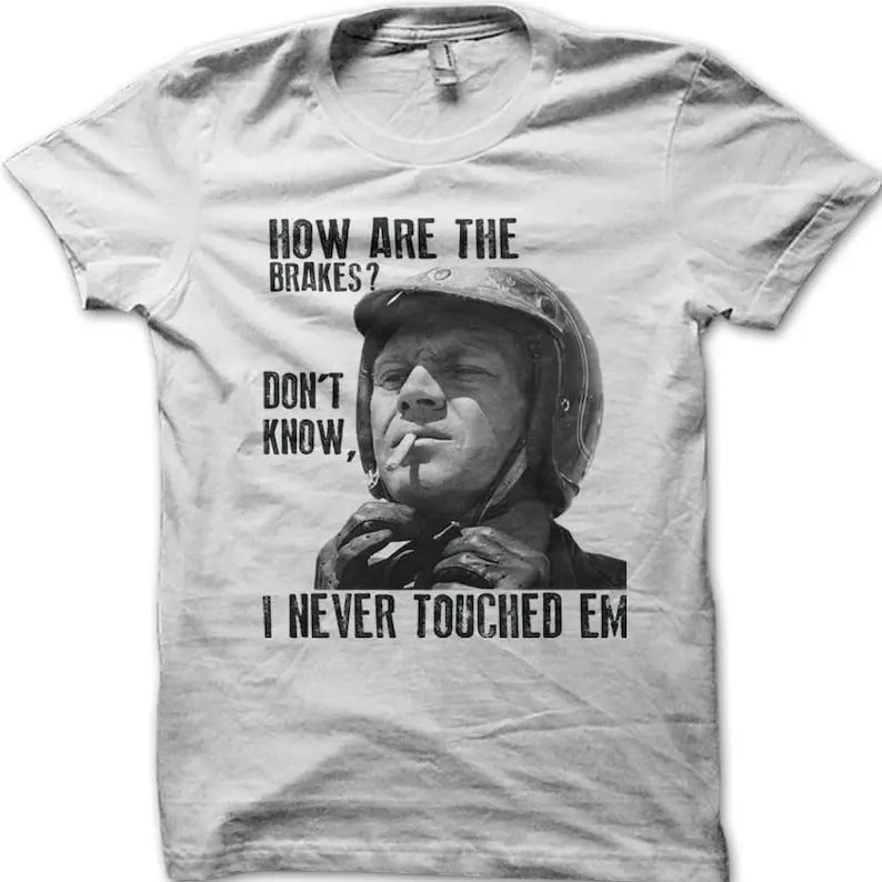 Biker Motorcycle How Are the Brakes Cafe Racer printed t-shirt