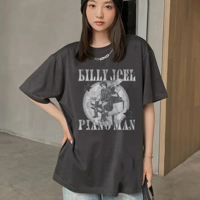 Billy Joel Fan Gifts Unisex T Shirt, Gift For Women and Man Unisex Bootleg T-Shirt, i might look like i'm listing to you