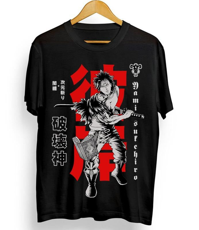 Black clover - Yami sukehiro Anime Manga Tshirt Anime Manga Black Shirt Tshirt S-4XL