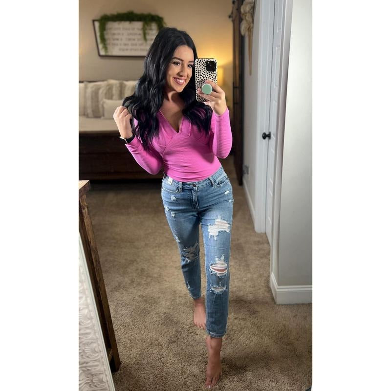 Blakely Pink Cut Out Bodysuit *Final Sale*