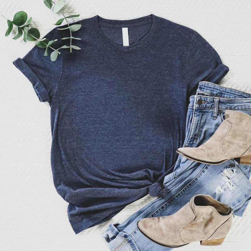Blank T-shirt, Plain Unisex Short Sleeve, Blank Soft Birthday Gift Tee, Unprinted Crew Neck Shirt, Trendy Blank Tee For Husband, Cute Basic T-shirt, Trendy Blank Shirt, Valentine Gift For Boyfriend.