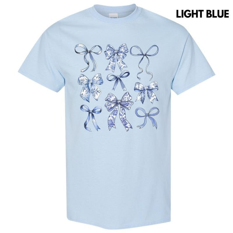 Blue Bow Coquette Collage Gildan Short Sleeve T-Shirt 'NLB'