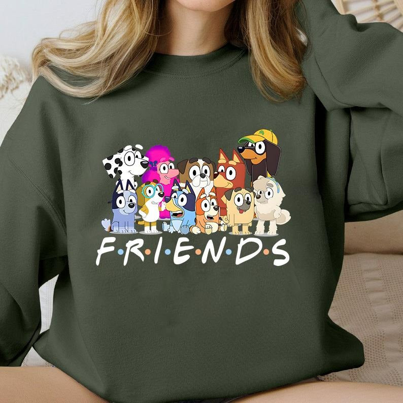 Bluey Friends Tshirt, Bluey Shirt, Vacation Shirt, Bluey Characters Shirt, Bandit Shirt, Bingo Shirt