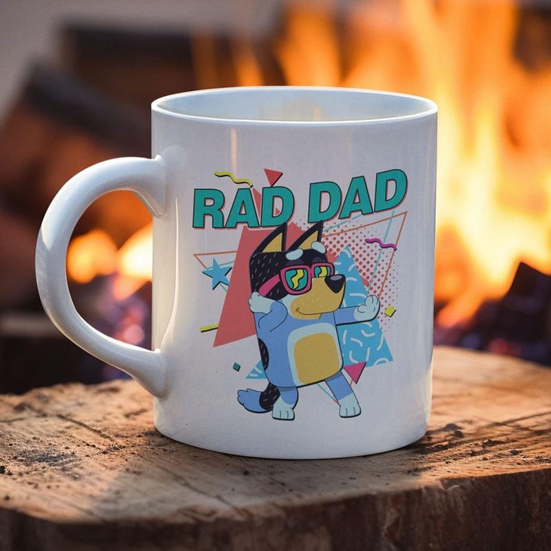 Bluey Rad Dad Bandit Coffee Mug, bluey dad mug, bluey bandit, fathers day gift,dad appreciation,dad birthday gift,coffee mug for dad,rad mum