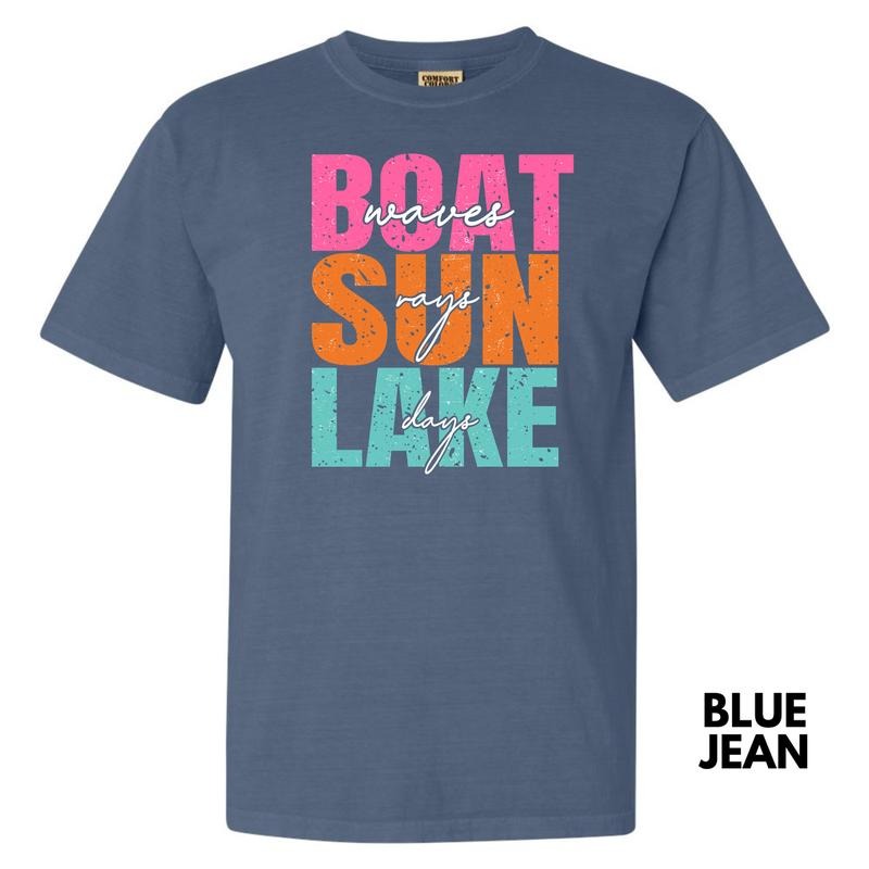 Boat Sun Lake Comfort Colors T-Shirt 'NLB'
