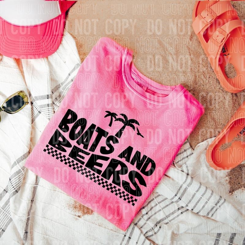 Boats and Drinks DTF Transfers - THIS IS NOT A SHIRT