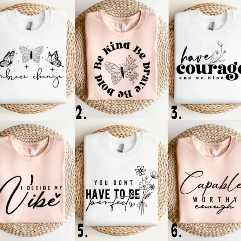 Boho Inspirational, Bundle, Positive Affirmations , Kindness , Always you Worthy Matter Enough , Floral Quotes