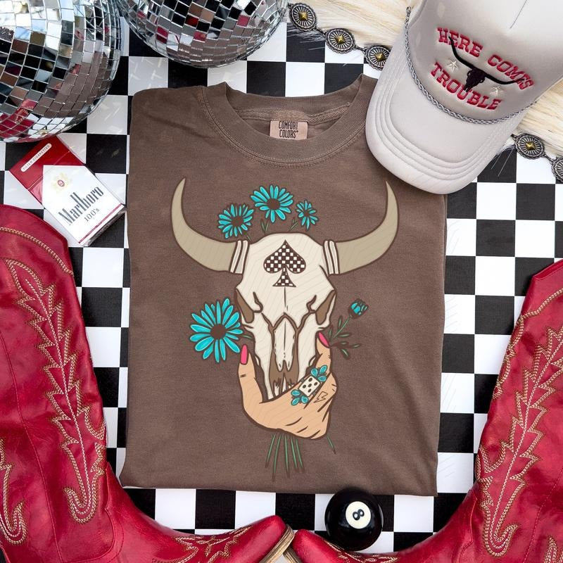 Boho Skull DTF Transfers - THIS IS NOT A SHIRT