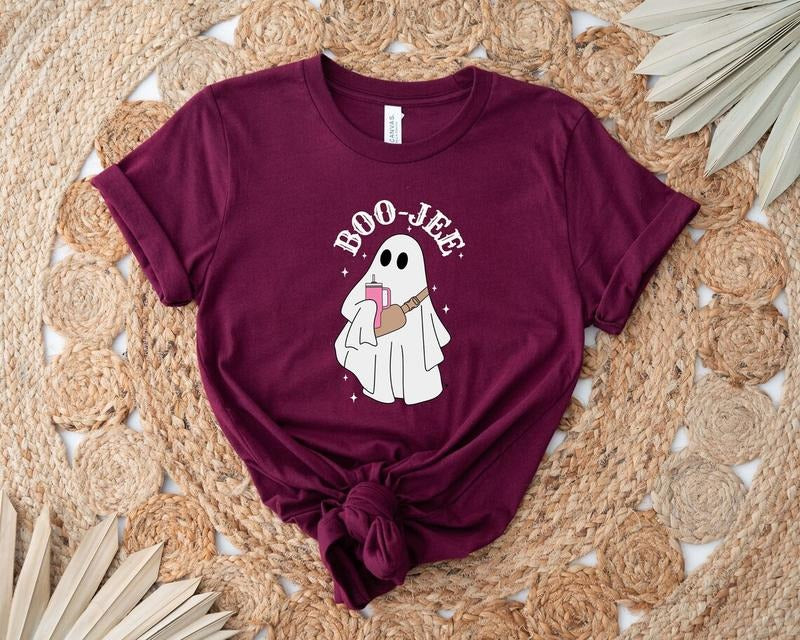 Boo Jee T-Shirt, Cowboy Ghost Sweatshirt, Halloween Shirt, Ghost Sweatshirt, Cute Spooky Shirt, Cowboy Ghost Women's Shirt, Halloween Gift