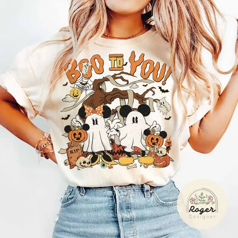 Boo to you Ghost Pumpkin shirt, Spooky season Halloween shirt, Not so scary Halloween party sweatshirt