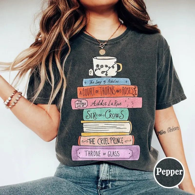 Bookish shirt, ACOTAR Velaris Merch, Six of Crow, A Court Of Thone and Roses, Throne Of Glass, Librarian Reading Shirt, fourth wing merch