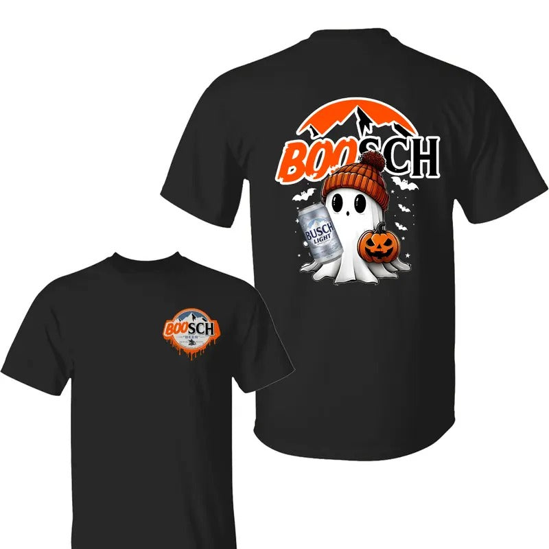 Boosh Light Cute Boo Ghost Halloween Shirt, Boosh Light Tshirt, Halloween Shirt, Halloween Sweatshirt, Unisex Classic Cotton Tee with 2 Sided Graphic Print in All Sizes, For Women, For Men