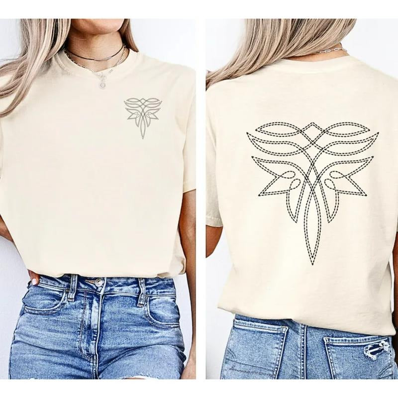 Boot Stitch Shirt, Retro Cowboy Boho Cowgirl Western Apparel, Country Music Concert, western sweatshirts and Hoodie, western outfits women