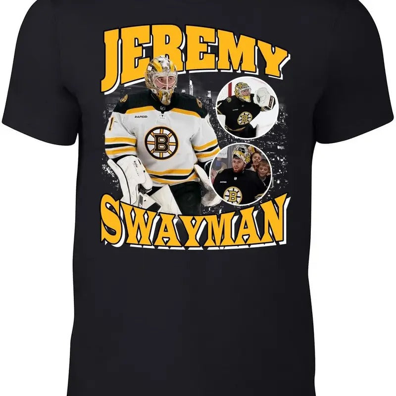 Boston Jeremy Swayman Bootleg Style T-Shirt