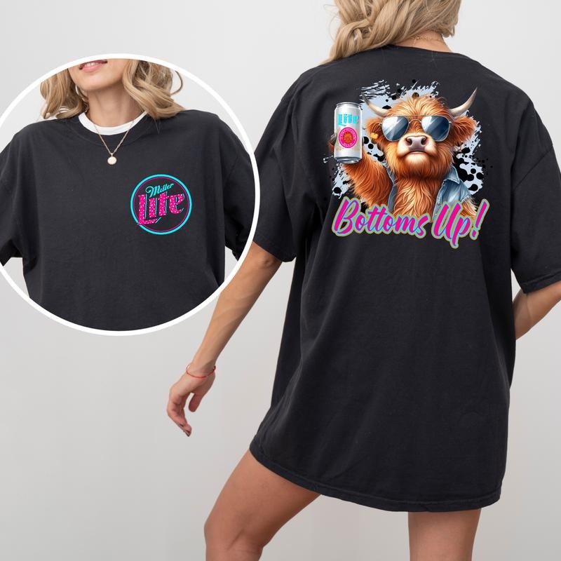 Bottoms Up Miler Light Neon Comfort Colors Unisex T Comfortable Cotton