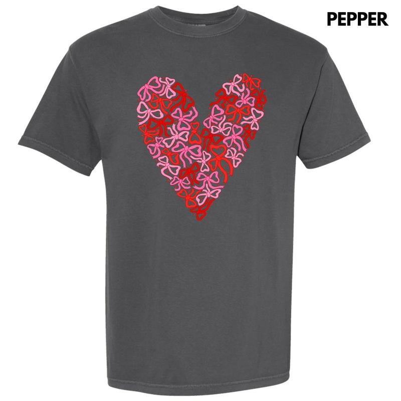 Bow Filled Heart Comfort Colors T-Shirt 'NLB'