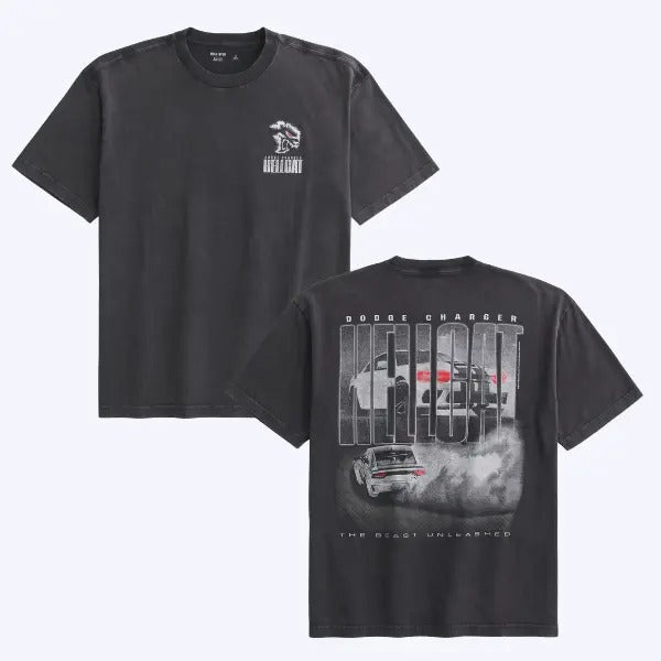 Boxy Dodge Charger Hellcat Graphic Shirt Gift For Boyfriend, Classic Dodge Charger T-shirt Sweatshirt Hoodie