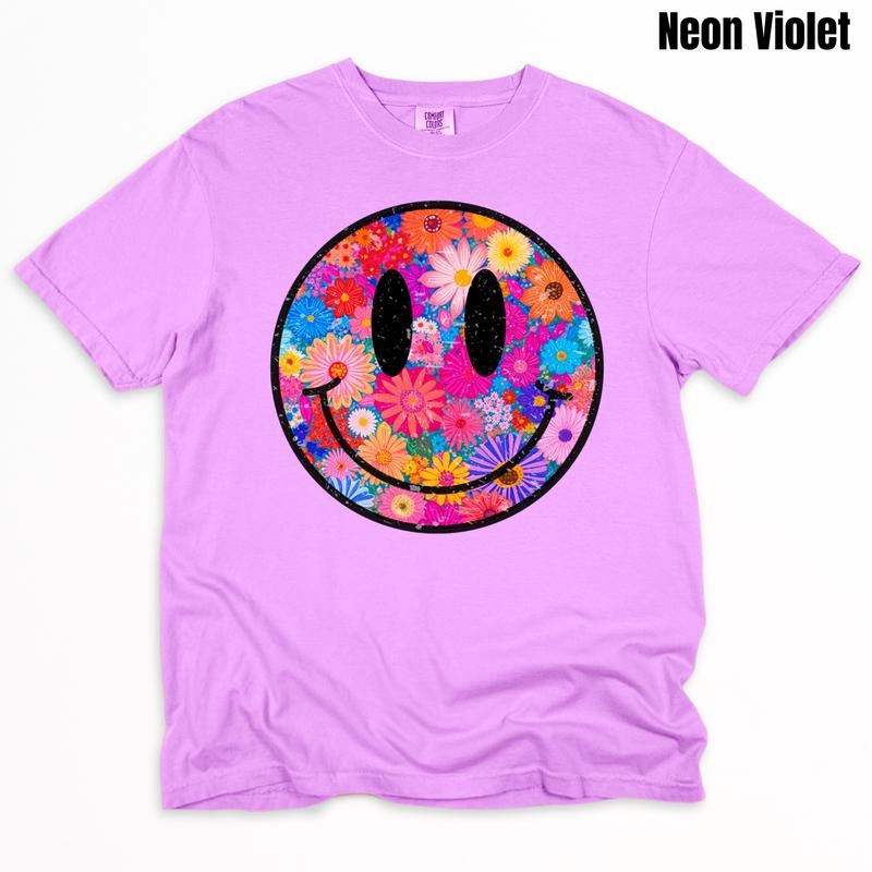 Bright & Beautiful Happy Face Comfort Colors T-Shirt 'NLB'