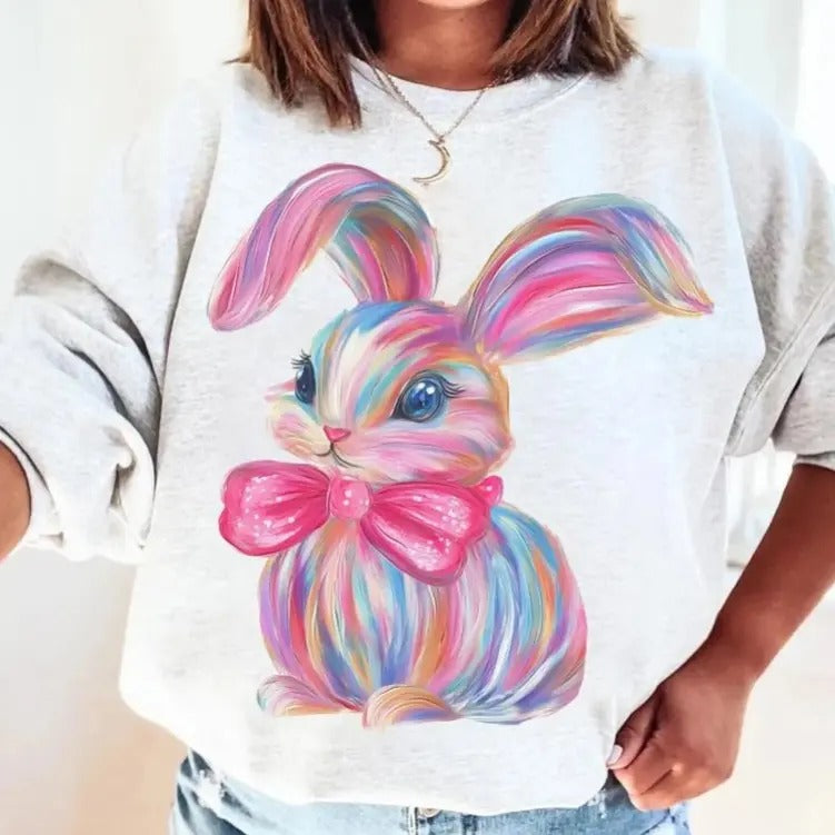 Brushstroke Bunny DTF Transfers - THIS IS NOT A SHIRT